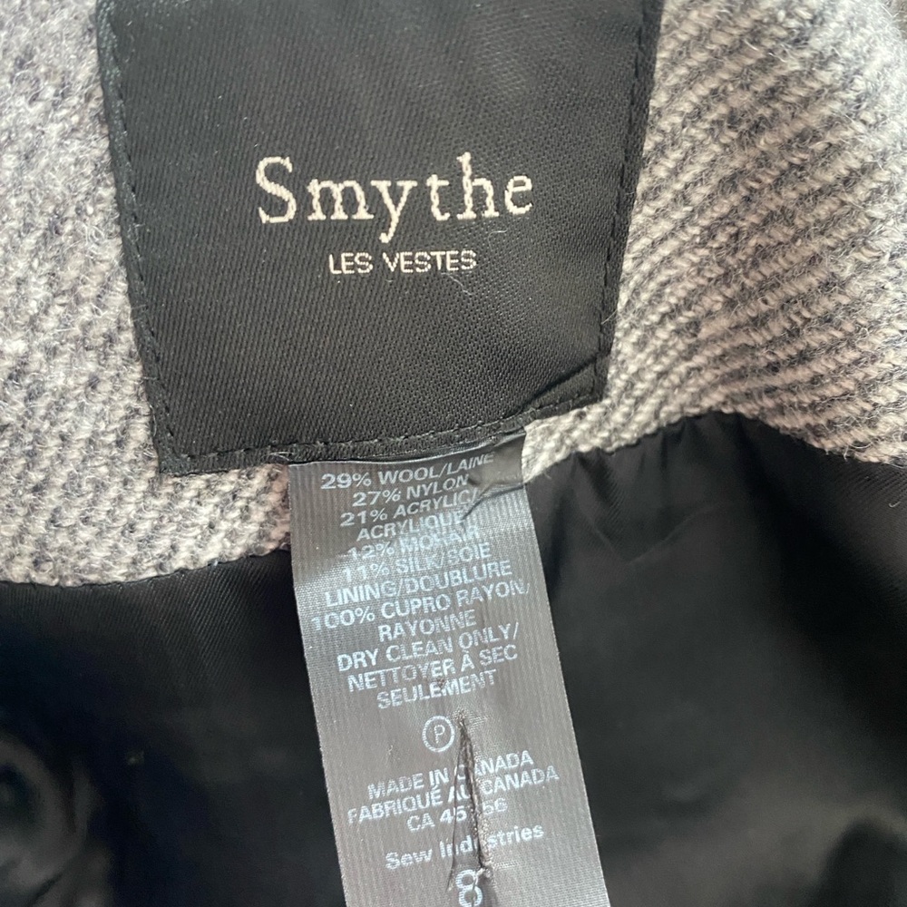 Smythe Single Breast Tweed Wool Aplca Silk Blend  Blazer - 8 - Picture 13 of 15